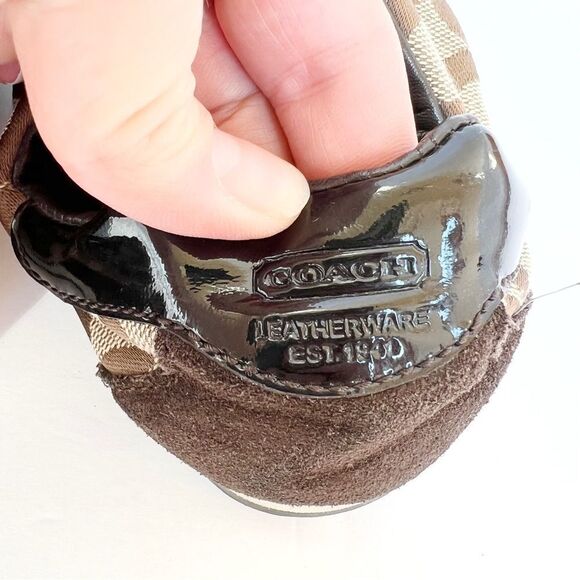 Coach Signature “Kathleen” Canvas Sneaker - Picture 8 of 9